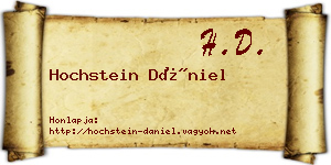 Hochstein Dániel névjegykártya